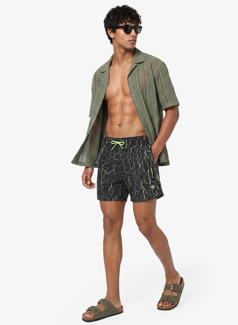 JACK & JONES Printed Drawstring Swim Shorts - Image 4