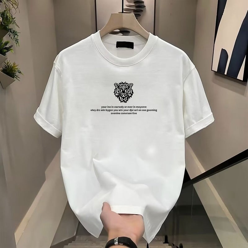 European Station Cotton Half-Sleeved Men'S Summer Men'S T-Shirt Round Neck High-End Big Brand European Short-Sleeved Men - Image 2