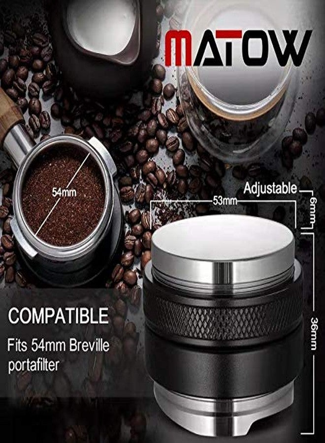 MATOW 53mm Coffee Distributor and Tamper, Dual Head Coffee Leveler Compatible with Breville 54mm Portafilter, Adjustable Depth- Professional Espresso Hand Tampers - Image 2