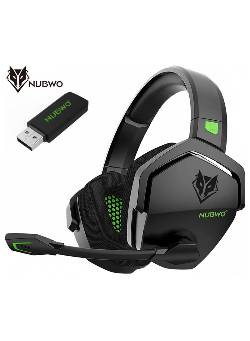 NUBWO G06 Dual Wireless Gaming Headset with Microphone for PS5, PS4, PC, Mobile, 2.4GHz Wireless + Bluetooth - Image 1