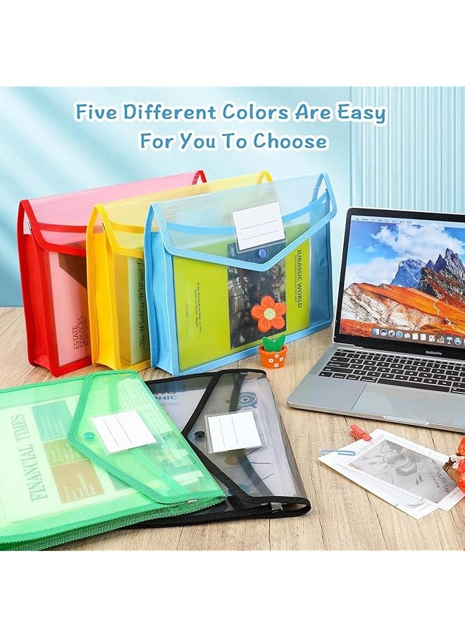 A4 Plastic File Folder 5 Pack Poly Envelope Folder With Snap Button Closure And Label Pocket A4 Size Expanding File Folder File Folders Organizer For Home School And Office - pzsku/Z4C53FAA86E3117C7952EZ/45/_/1740917316/6bef5028-6e4e-4e39-bc1a-42a4c7dcc977