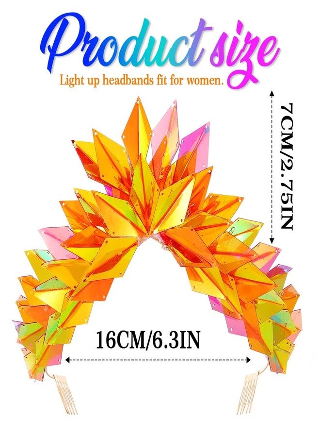 Kilshye Light Up Red Crown Headband LED Costume Headpiece Festival Headwear Halloween Hair Accessories for Women - Image 5