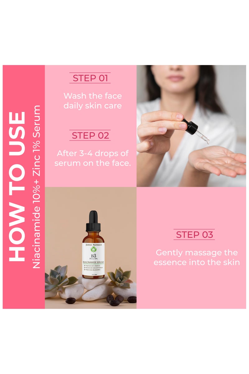 Jadole Naturals Advanced Niacinamide Serum 10% with Zinc 1% - 30ml - Image 2