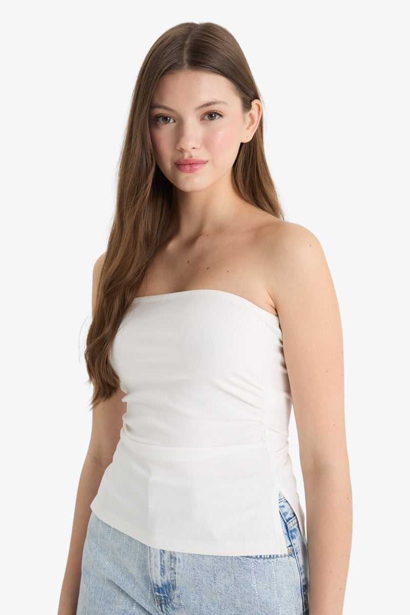 DeFacto Woman Slim Fit Strapless Tank Top  - Image 3