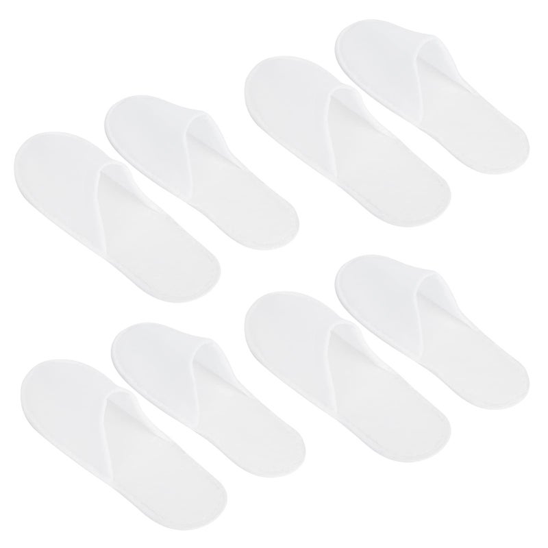 POCREATION POCREATION Spa Slippers  50 Pairs Plush Closed Toe Slippers Fit Size for Men and Women for Hotel Guest Used  White Non- Slippers - Image 4