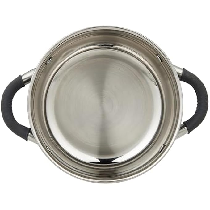 ريحني طاجن نانو 16 سم مع غطاء زجاجي Rf11580 متين وقوي من الفولاذ المقاوم للصدأ مع غطاء زجاجي مقسى فضي - Image 3