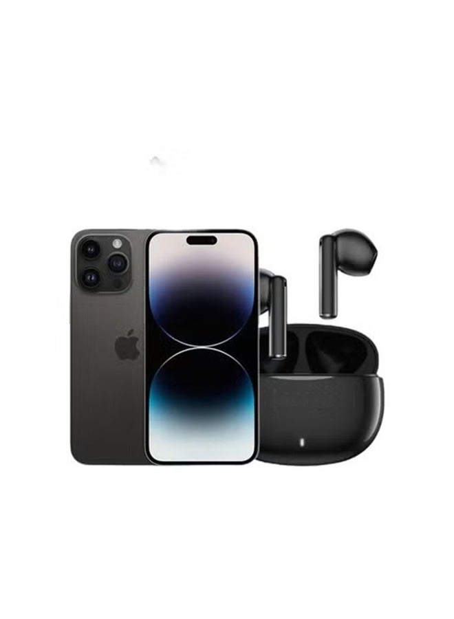 Apple Renewed - iPhone 14 Pro Max 256GB Space Black 5G With Facetime - International Version & Renewed - E310 True Wireless Stereo Earbuds, Bluetooth 5.3, 13mm Drivers, AI Call Noise Reduction, 20 Hours Playtime, USB-C Charging, Lightweight - Black , with 1-Year Replacement Warranty Bundle - Image 1