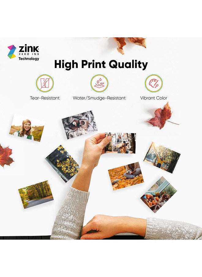 Generic - Kiwi 2x3 Inch Mini Photo Printer Wireless Smartphone Instant Picture Printer with 5 ZINK Technology Adhesive Paper BT5.0 Connecting Compatible with iOS & Android Portable - Image 1