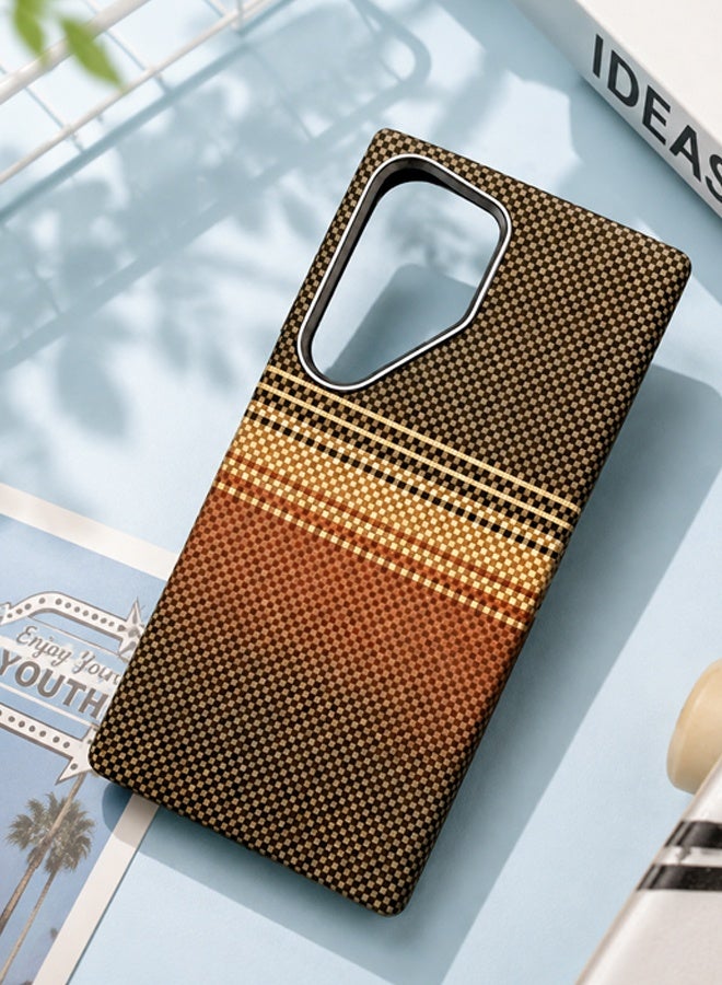 Slim Magnetic Protective Case for Samsung S24 Ultra, Geometric Striped Pattern, Shock Absorption, Anti-Yellowing - Image 1