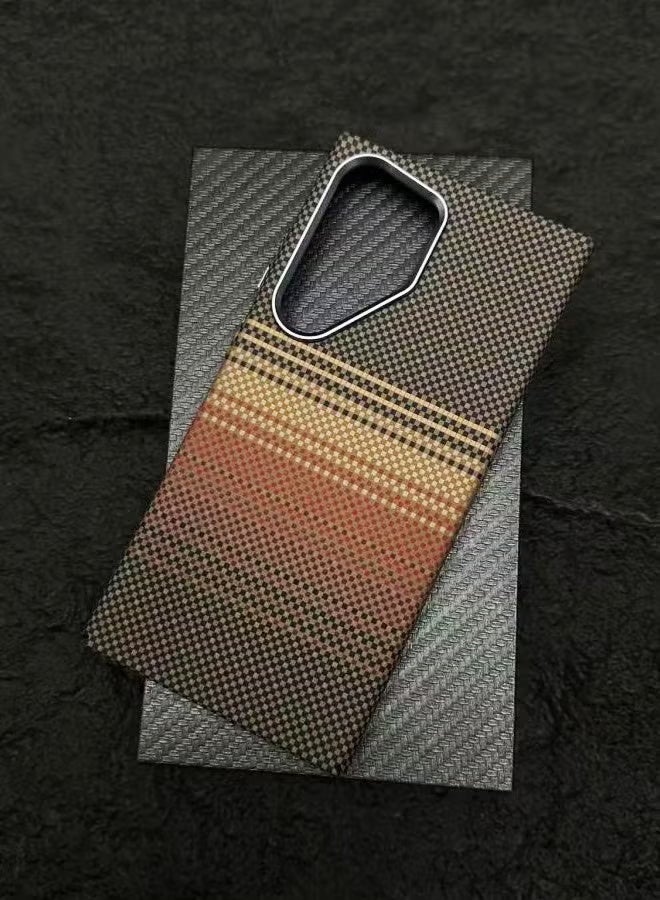 Slim Magnetic Protective Case for Samsung S24 Ultra, Geometric Striped Pattern, Shock Absorption, Anti-Yellowing - Image 2