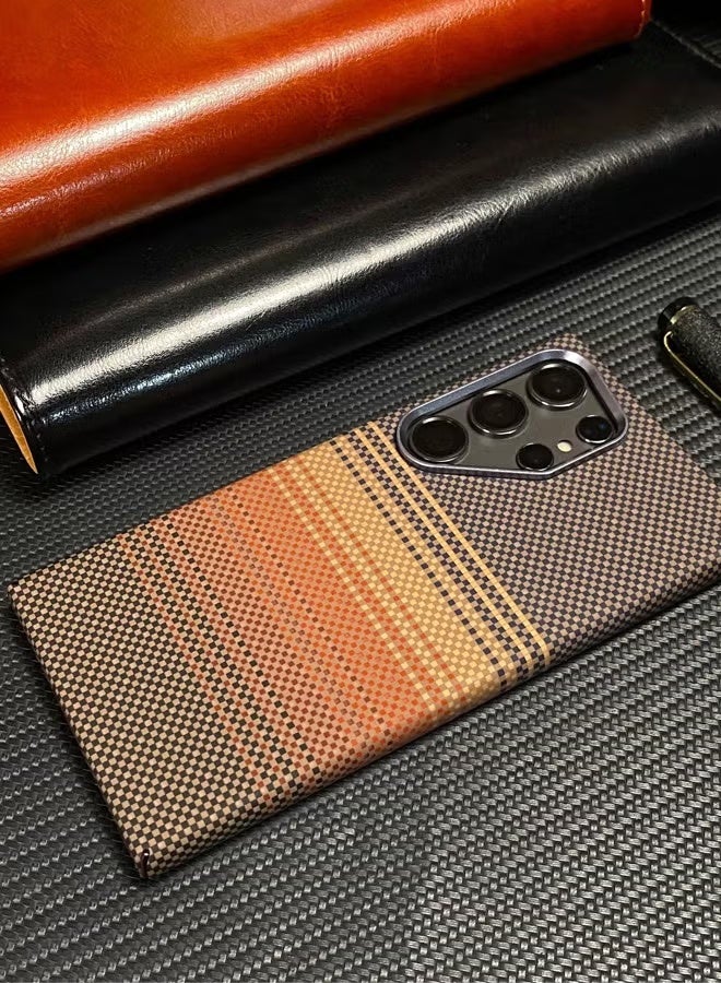 Slim Magnetic Protective Case for Samsung S24 Ultra, Geometric Striped Pattern, Shock Absorption, Anti-Yellowing - Image 3