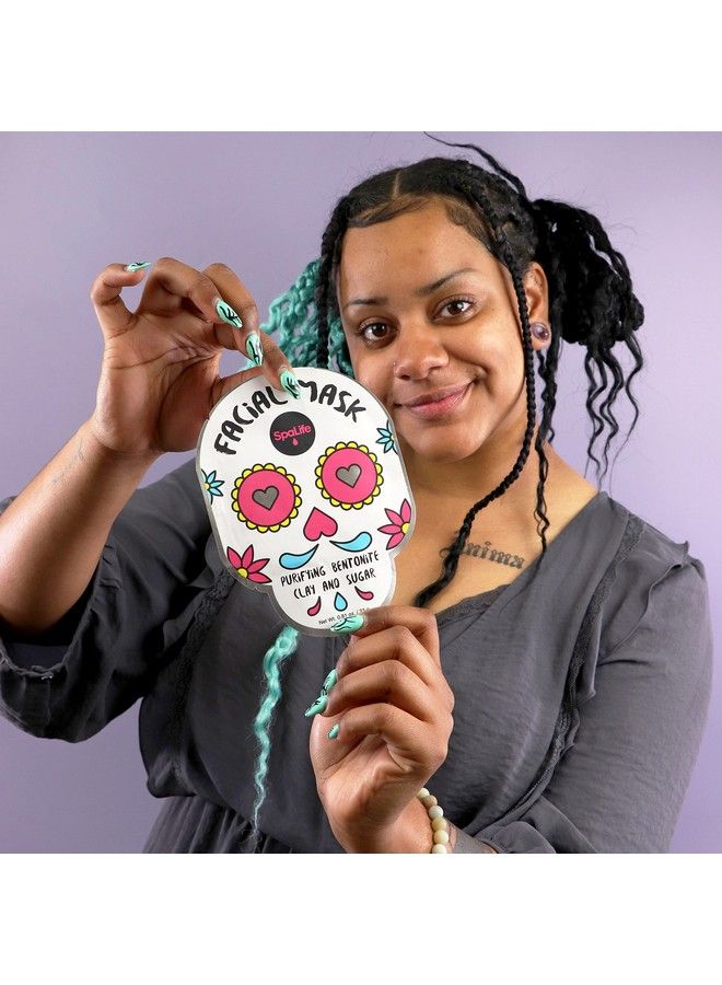 SpaLife Halloween Themed Dia De Muertos Facial Mask 9 Count - Image 4