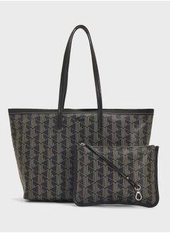 LACOSTE Monogram Top Handle Zip Over Tote  - Image 1