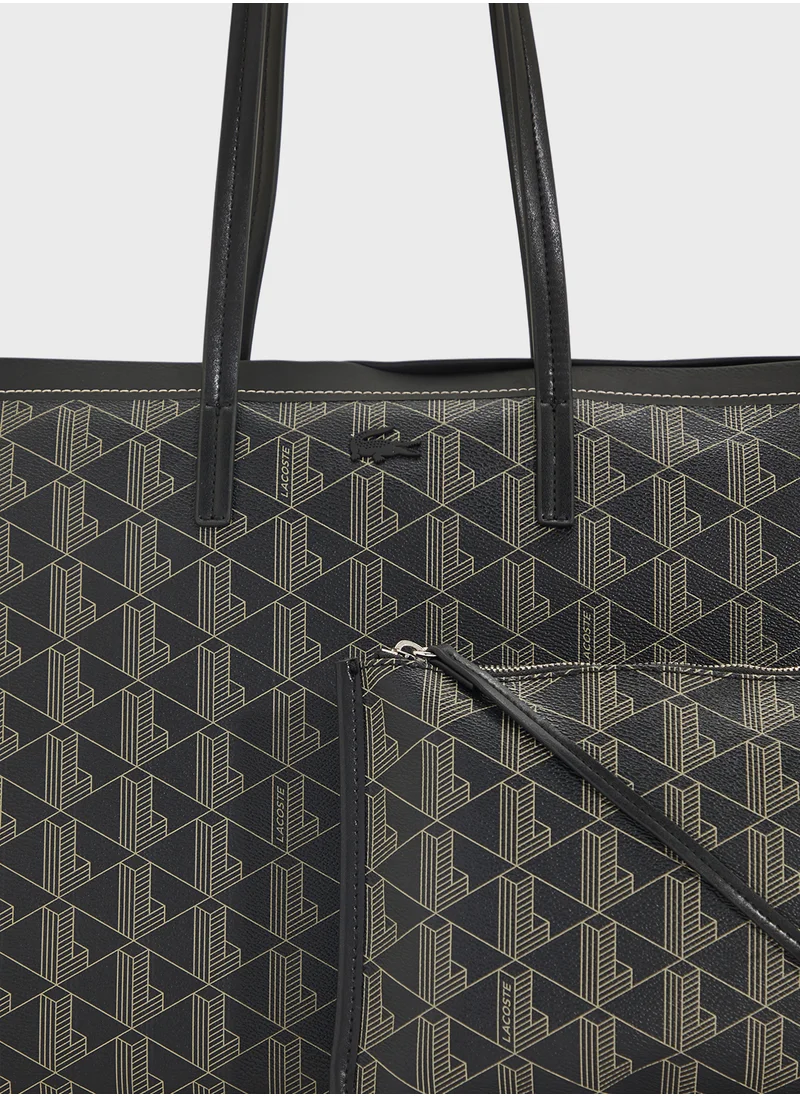 لاكوست Monogram Top Handle Zip Over Tote