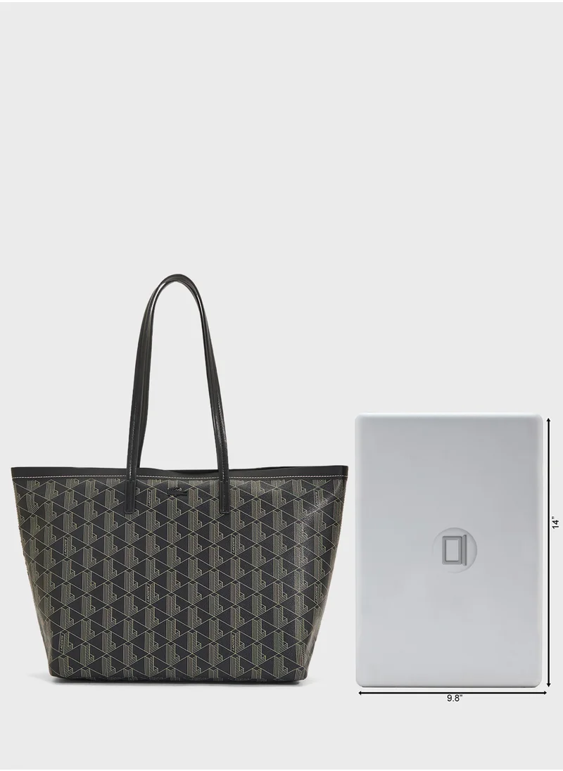 لاكوست Monogram Top Handle Zip Over Tote