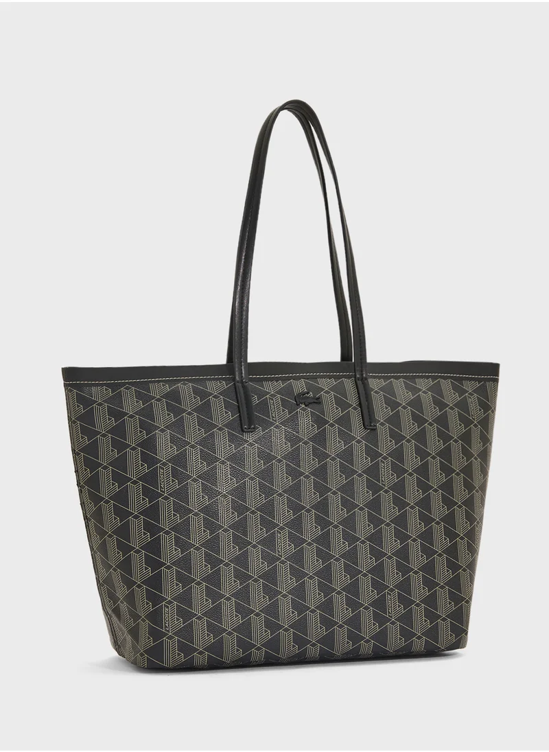 لاكوست Monogram Top Handle Zip Over Tote