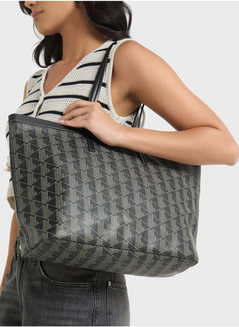 لاكوست Monogram Top Handle Zip Over Tote