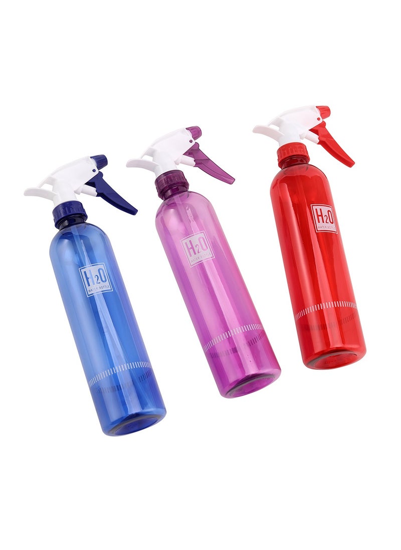 LAWAZIM Colored Spray Kit 500ml 3 Piece | Refillable Stream and Spray Colored Squirt Bottles |Refillable Water Plant Atomizer Container - for Cleaning Solutions, Gardening, Hair  - Image 1