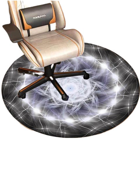 Round Game Chair Carpet, Office Chair Mat,Living Room Bedroom Floor Mat80cm*80cm( Anti-fouling, Anti-slip, Waterproof)