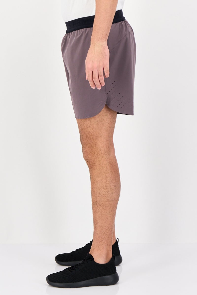 UNDER ARMOUR شورتات تدريب رياضية للرجال مع حبل سحب، برقوق دافئ - Image 2
