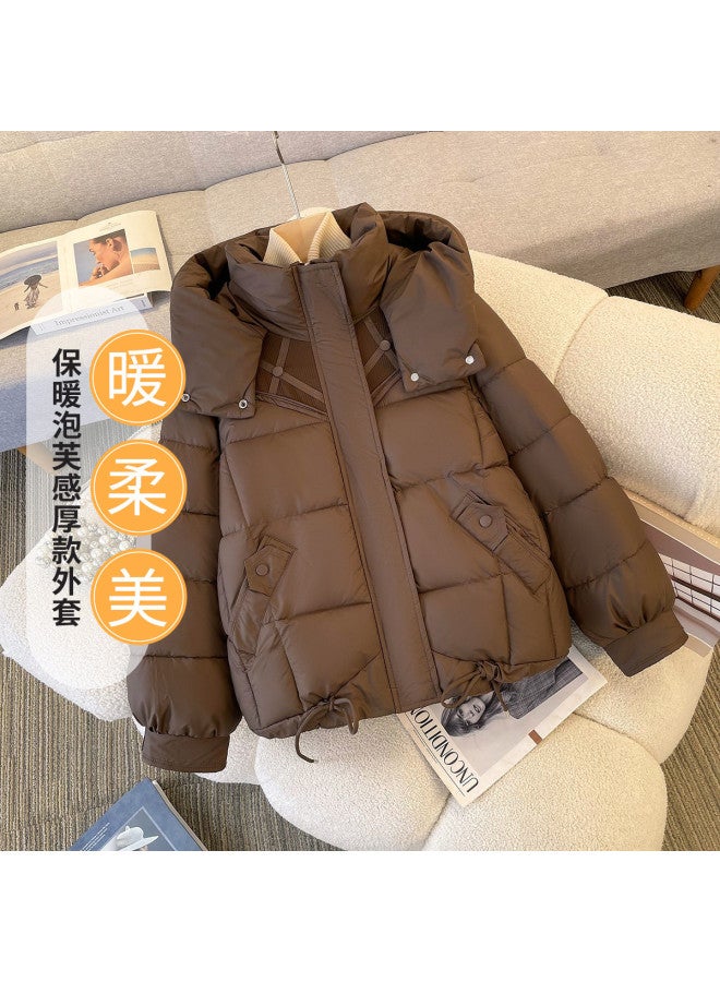 Fapai Winter Hooded Puffer Jacket Fashion Slimming Short Cotton Jacket - Image 2