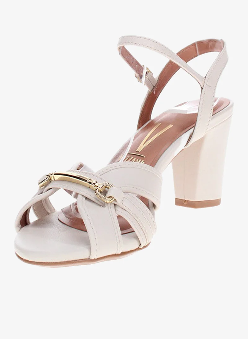 فيزانو صنادل بكعب متوسط للنساء - صنادل بكعب مفتوح من الخلف للبنات مع رباط للكاحل