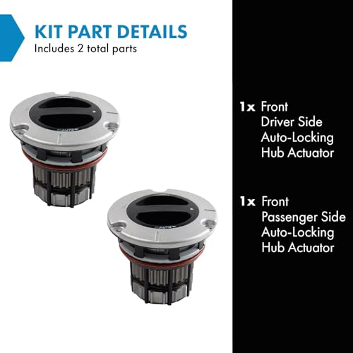 TRQ 2 Piece Front Locking Hub Set 4WD Compatible with 20062010 Ford F250F350F450 Super Duty F550 Super Duty - Image 3