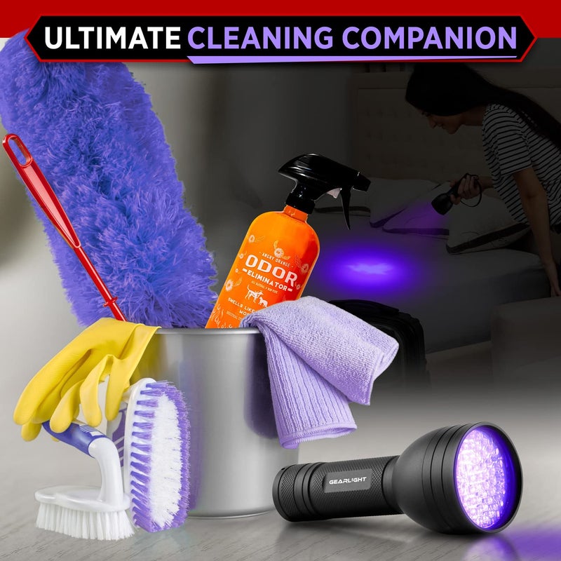 GearLight UV Flashlight Black Light from 68 LED Blacklight Flashlight Dog/Cat Pet Urine Detector, Scorpion, Bed Bug, Resin Curing, Dog Stain, and Carpet Odor Eliminator Remover, ID Checking_XR68 - Image 5