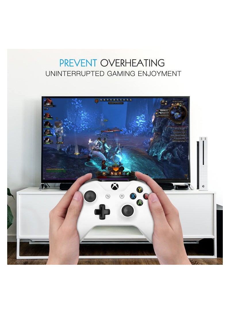 Xbox One S Cooling Fan, Cooling Fan Stand Compatible with Xbox One S with 3 Built-in High Speed Fans, 2-Port USB Charing  Data Syncing and L/H Fan Speed Switch (Only Compatible with Xbox one S) - Image 5