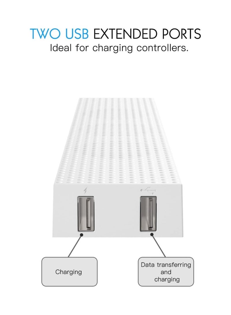 Xbox One S Cooling Fan, Cooling Fan Stand Compatible with Xbox One S with 3 Built-in High Speed Fans, 2-Port USB Charing  Data Syncing and L/H Fan Speed Switch (Only Compatible with Xbox one S) - Image 3