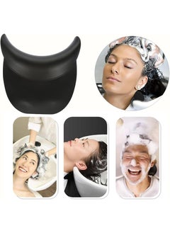 Salmue Shampoo Bowl Neck Rest Suction Cushion, Salon Spa Silicone Hair Washing Backwash Hair Washing Sink Neck Rest Pillow Grip Professional Accessories 