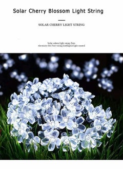 KASTWAVE Solar Sakura String Lights, Fairy Lights Outdoor Waterproof Garden Lights String Lights 50 LED Camping Novelty Patio Fairy String Lights Decorative for Cafe Garden Backyard Balcony Porch  - Image 4