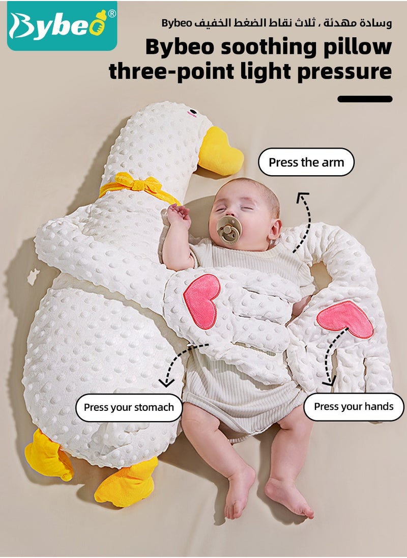Bybeo Baby Sleep Soothing Doll with Automatic Soothing Palm, Newborn Patting Pillow, Baby Sleep Soother, Baby Sleeping Nursing Pillow with Remote Control, Infant Exhaust Pillow for Startle Prevention,Cute Duck Shape  - Image 4