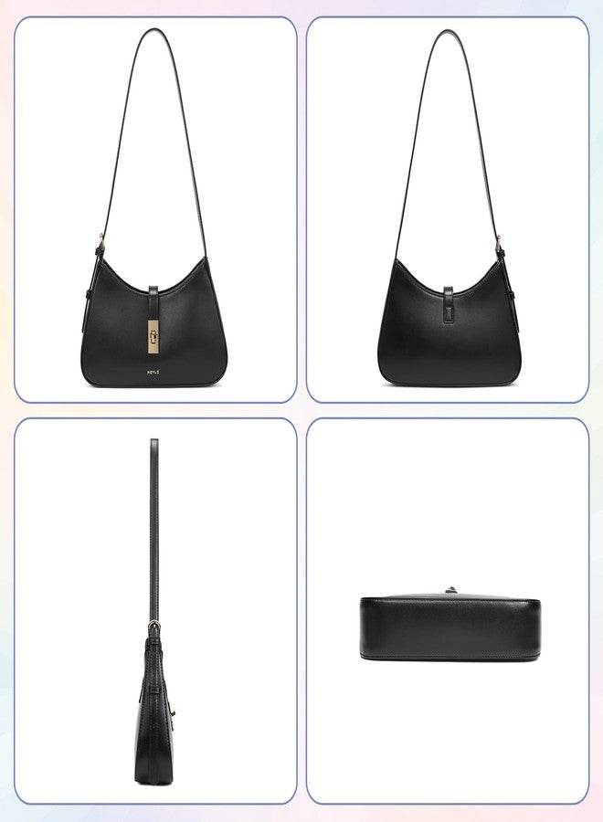Keyli Shoulder Bag Purses for Women Fashion Waterproof Vegan Leather CrossBody Bags Small Cute Handbags Hobo Bags Satchels Purse Tote Bag with Adjustable Strap Black - Image 5