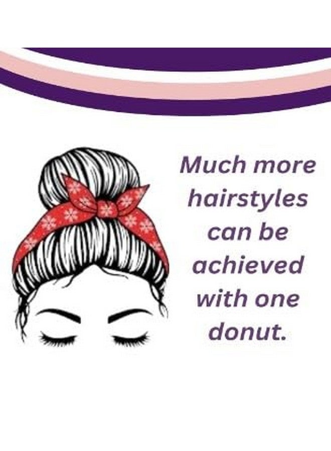 PALMATE Hair Bun Maker Donut Shaper Set, 3 Sizes (Small, Medium, Large), Black - Image 4