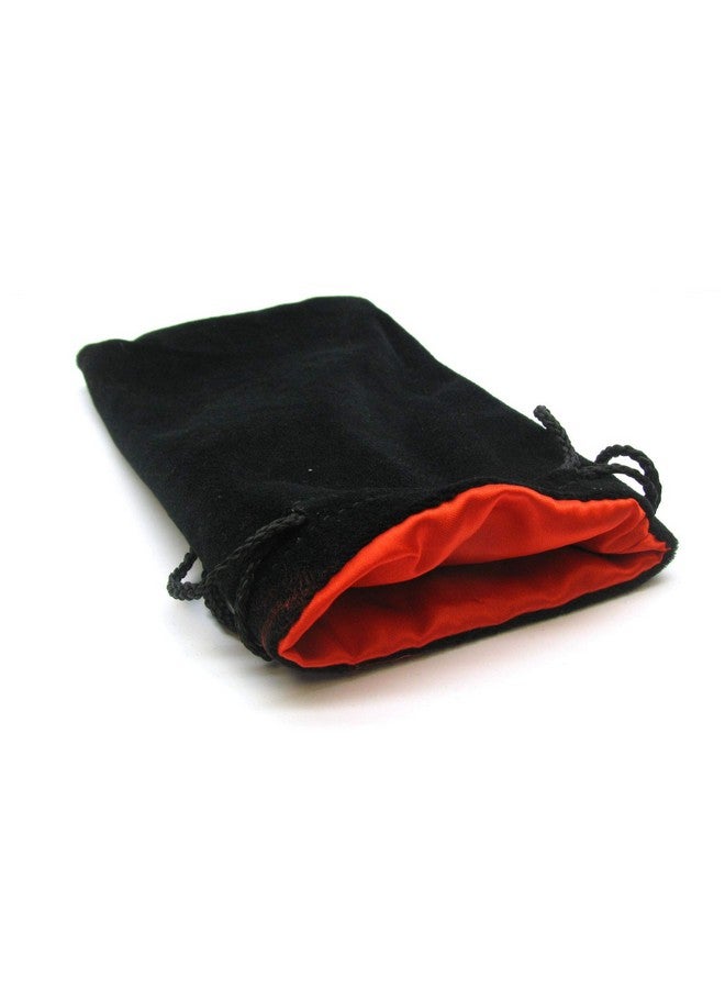 Koplow Games 5"X8" Black Velvet Dice Bag with Red Satin Lining - Image 2