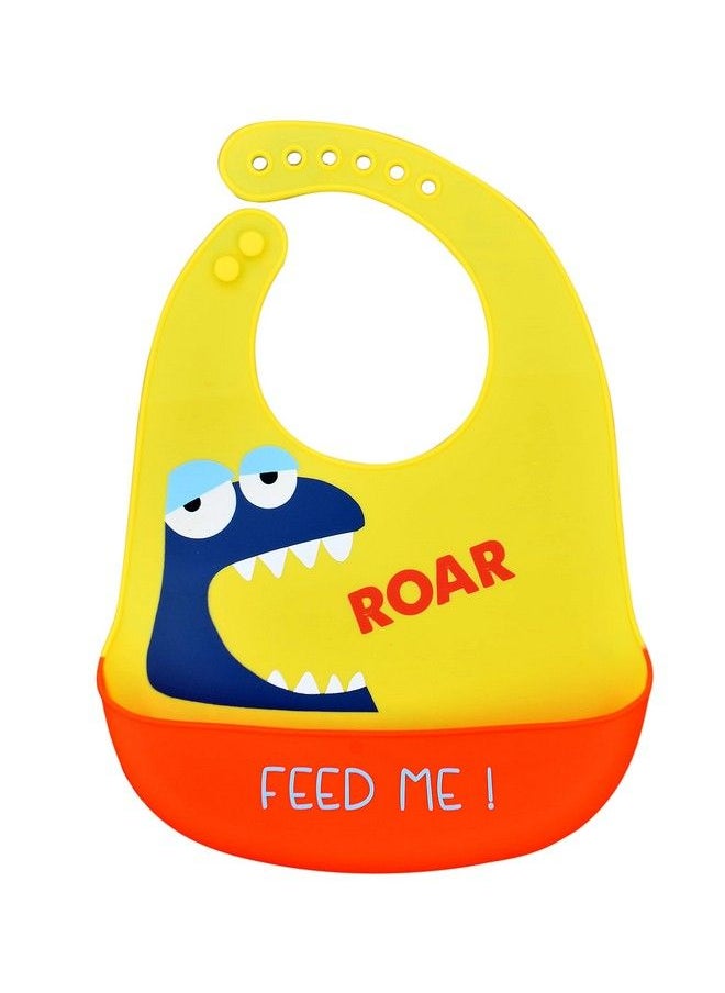The Little Lookers Silicone Baby Feeding Bibs With Adjustable Strap Waterproof Stain Proof ; 100% Bpa Free (03 Years) (Pack Of 1)  - Image 1