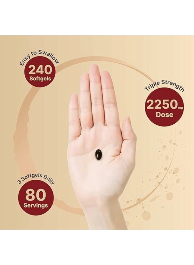 نايتشر بيل NatureBell Korean Red Ginseng 2,250 mg Per Serving – 240 Softgels - Image 4