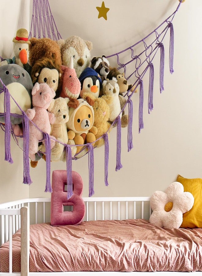 mirolam Stuffed Animal Storage Hammock Net - Toy Hammock Net for Stuffed Animals Corner - Hanging Stuff Animal Organizer Holder Large Size Baby Nursery Room Decor - Image 2