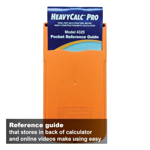 Calculated Industries 4325 HeavyCalc Pro Feet-Inch, Tenths, Yards and Metric Construction Math Calculator Tool for Engineers, Estimators, Excavators, Highway Contractors and Heavy Equipment Operators - Image 4