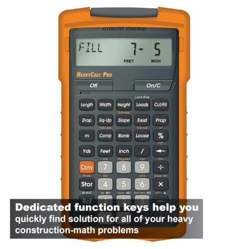 Calculated Industries 4325 HeavyCalc Pro Feet-Inch, Tenths, Yards and Metric Construction Math Calculator Tool for Engineers, Estimators, Excavators, Highway Contractors and Heavy Equipment Operators - Image 5