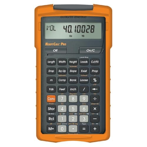 Calculated Industries 4325 HeavyCalc Pro Feet-Inch, Tenths, Yards and Metric Construction Math Calculator Tool for Engineers, Estimators, Excavators, Highway Contractors and Heavy Equipment Operators - Image 1