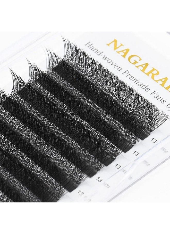 NAGARAKU - W Eyelash Extension 3D Volume Premade Fan 0.07Mm D Curl 814Mm Mix Faux Mink Matte Black Cluster Easy Fanning Yy Eye Lashes - Image 1