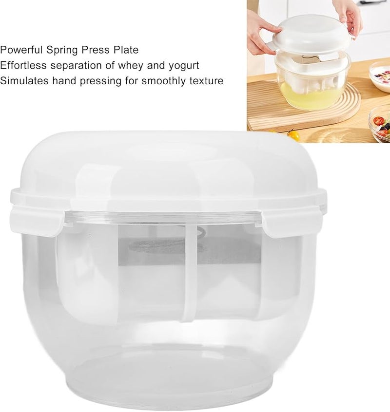 Large Capacity Greek Yogurt Maker with Ultra Fine Mesh Strainer 304 Stainless Steel Plate BPA Free Dishwasher Safe - Image 4