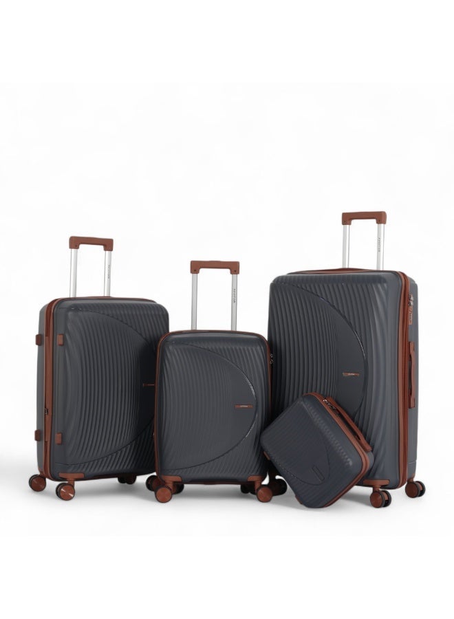 أفياتور طقم شنط سفر 4 قطع من ماركة AVIATOR – بولي بروبلين متين – ضمان 3 سنوات ضد الكسر - Image 1