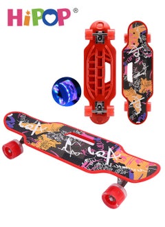 HIPOP Unisex Skateboards for Beginners,Complete Skateboard 60*18cm with PU Wheel,Tricks Skateboards for Kids and Beginners Sports Outdoor Recreation  - Image 1