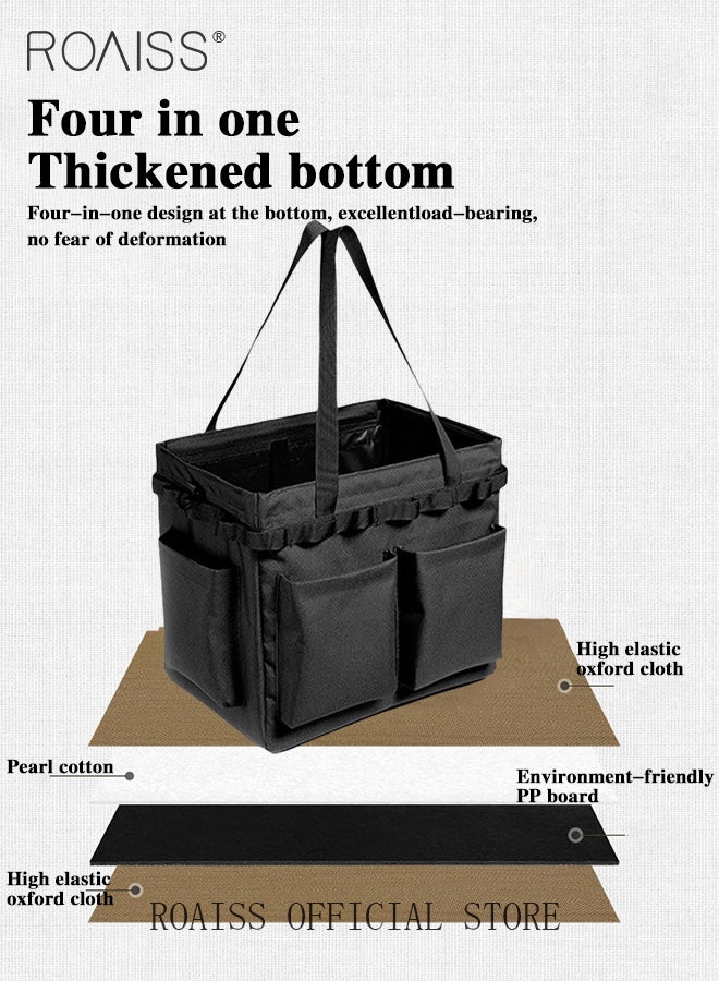 رويس صندوق تخزين الأدوات الخارجية حقيبة تخزين للتخييم بسعة كبيرة، حقيبة محمولة متعددة الوظائف للنزهات ومنظم التخييم للطهي في الهواء الطلق - Image 5