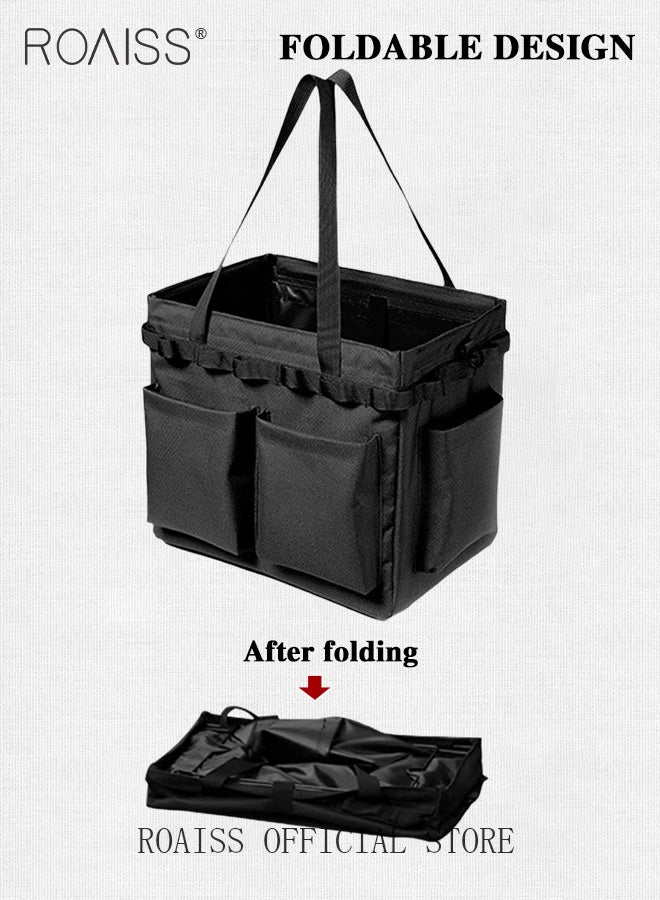 رويس صندوق تخزين الأدوات الخارجية حقيبة تخزين للتخييم بسعة كبيرة، حقيبة محمولة متعددة الوظائف للنزهات ومنظم التخييم للطهي في الهواء الطلق - Image 3
