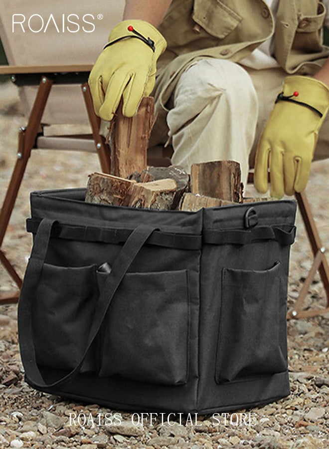رويس صندوق تخزين الأدوات الخارجية حقيبة تخزين للتخييم بسعة كبيرة، حقيبة محمولة متعددة الوظائف للنزهات ومنظم التخييم للطهي في الهواء الطلق - Image 4