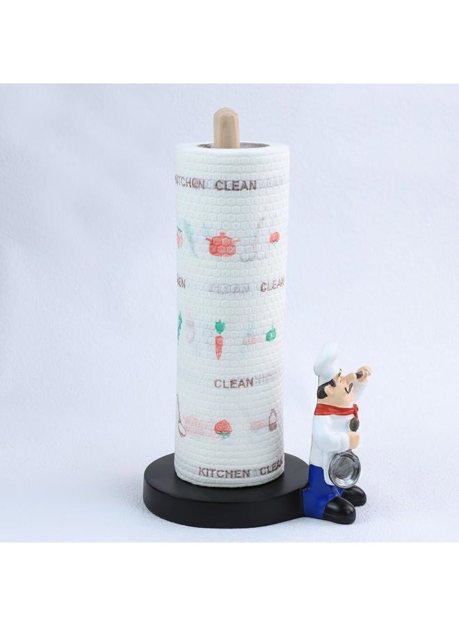 MASSJOY Chef Style Paper Towel Holder, Resin Crafts Display for Kitchen Cafe Western Restaurant Cake Shop Dessert Shop. - Image 4